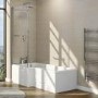 L Shape Shower Bath Right Hand with Front Panel & Bath Screen 1700 x 750mm - Yale