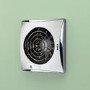 HiB Hush Chrome Wall Mounted Bathroom Extractor Fan with Timer