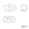 Freestanding Double Ended Bath 1500 x 730mm - Arya
