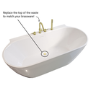 GRADE A1 - Brushed Brass Bath Waste Cover Upgrade