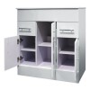 750mm Floorstanding Vanity Basin Unit - Drawers &amp; Doors - White - Aspen Range