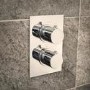 Chrome Concealed Shower Mixer with Dual Control & Round Handset - EcoS9