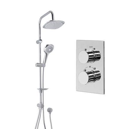 Vision Riser Slide Shower Rail Kit with EcoS9 Dual Valve & Wall Outlet