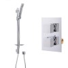 Quadro Slide Shower Rail Kit with EcoCube Dual Valve &amp; Wall Outlet