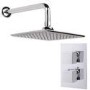 EcoCube Dual Valve with 200mm Square Shower Head & Wall Arm