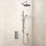 Eco Slide Shower Rail Kit with EcoS9 Triple Valve, 200mm Head, Wall Outlet, Filler & Overflow