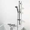Faro Premium Thermostatic Deck Mounted Bath Shower Mixer with Eco Slide Rail Kit