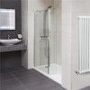 AquaLine Walk In Recess Shower Enclosure with Shower Tray and Panel - 1400 x 800mm - 8mm Glass