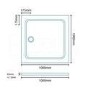 Square Shower Tray 1000 x 1000mm - Easy Plumb