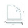 Stone Resin Quadrant Easy Plumb Shower Tray 1000 x 1000mm - Slim Lime