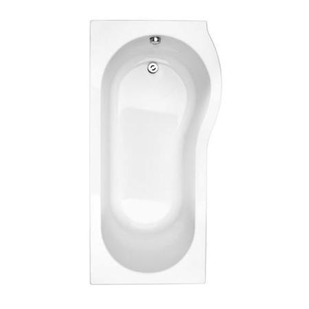 1675 x 850 Right Hand P Shaped Shower Bath with Curved Screen