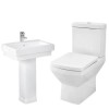Tabor Close Coupled Toilet &amp; Turin Full Pedestal Two Piece Suite