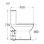 Close Coupled Toilet with Soft Close Seat - Dee