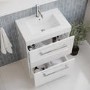 1700mm Straight Bath Suite with Front Panel Toilet & Basin Vanity Combination Unit - Ashford