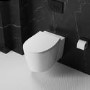 Wall Hung Toilet with Soft Close Seat Frame Cistern and Black Flush - Alcor