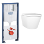 Wall Hung Rimless Toilet Grohe Cistern and Frame - Newport