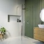 800mm Frameless Wet Room Shower Screen with 300mm Fixed Panel - Corvus