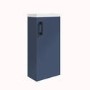 400mm Blue Cloakroom Freestanding Vanity Unit with Basin and Black Handle - Ashford