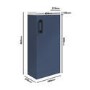 400mm Blue Cloakroom Freestanding Vanity Unit with Basin and Black Handle - Ashford