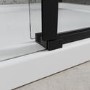 Black 8mm Glass Frameless Rectangular Sliding Shower Enclosure 1000x700mm - Aquila