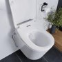 Grade A1 - Wall Hung Toilet with Smart Bidet Japanese Toilet Seat - Purificare
