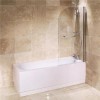 Single Ended Shower Bath with Shower Screen - L1700 x W700mm