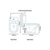 Cloakroom Suite with Close Coupled Toilet and Cloakroom Basin Wall Hung -Micro