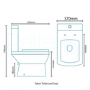 Tabor 56 Close Coupled Toilet and Full Pedestal Basin Suite