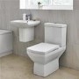 Tabor 56 Close Coupled Toilet and Semi Pedestal Basin Suite