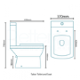 Tabor 56 Close Coupled Toilet and Semi Pedestal Basin Suite