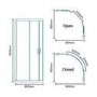 Sliding Door Quadrant Enclosure 800 x 800mm - 6mm Glass - Aquafloe Range