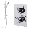 Eco Slide Shower Rail Kit with Style Dual Valve &amp; Wall Outlet 