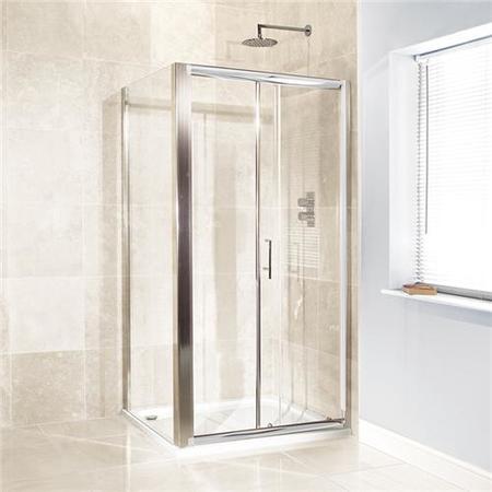 1000 x 800  Sliding Shower Enclosure - 6mm - Aquafloe