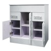 1000mm Floorstanding vanity Basin Unit - Drawers &amp; Doors - White - Aspen Range