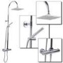 Quad Thermostatic Shower with Dual Riser Kit
