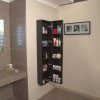 Eclipse Wall Hung Storage Unit - Black Single Door Bathroom Storage