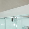 Quatro Rectangular Shower Cabin with Aqua White Back Panels - 1200 x 800mm