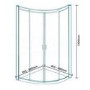 Quadrant Shower Enclosure 900 x 900mm - 8mm Glass - Aquafloe Iris Range