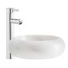 Lucia Crystal Grey-White Marble Basin &amp; Clara Extended High Rise Basin Mixer
