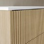 650mm Wooden Fluted Wall Hung Countertop Vanity Unit - Matira