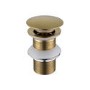 Brushed Brass Click Clack Unslotted Basin Waste - Arissa
