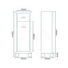 1280mm Storage Unit - White Bathroom Cabinet - Valencia Range