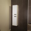 Aspen 1400mm Wall Hung Bathroom Storage Unit - White Double Door Left Hand