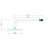 Fixed 200mm Apron Shower Head &amp; Wall Arm