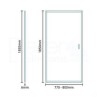 Pivot Shower Door - 800mm - 6mm Glass - Aqualine