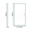 Pivot Shower Door - 900mm - 6mm Glass - Aqualine