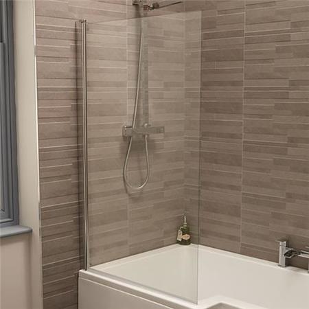 Straight Hinged Bath Shower Screen - H1300 x W800mm
