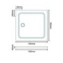 Square Low Profile Shower Tray 760 x 760mm - Slim Line