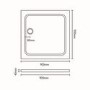 Square Low Profile Shower Tray 900 x 900mm - Slim Line