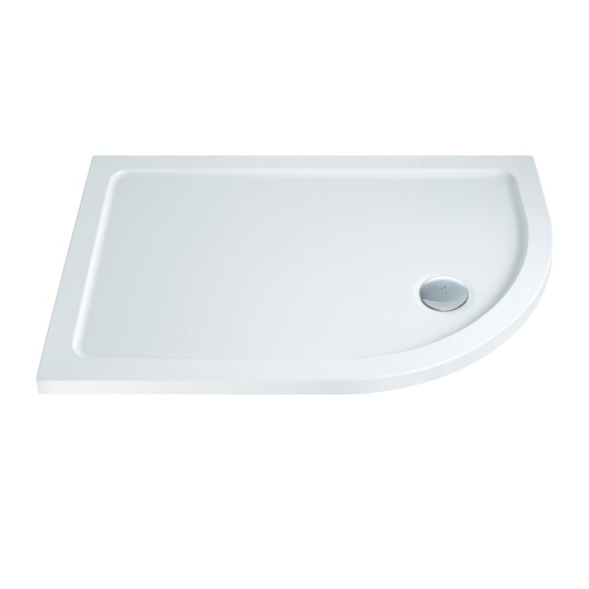 Left Hand Offset Quadrant Low Profile Shower Tray 1200 x 900mm - Slim Line